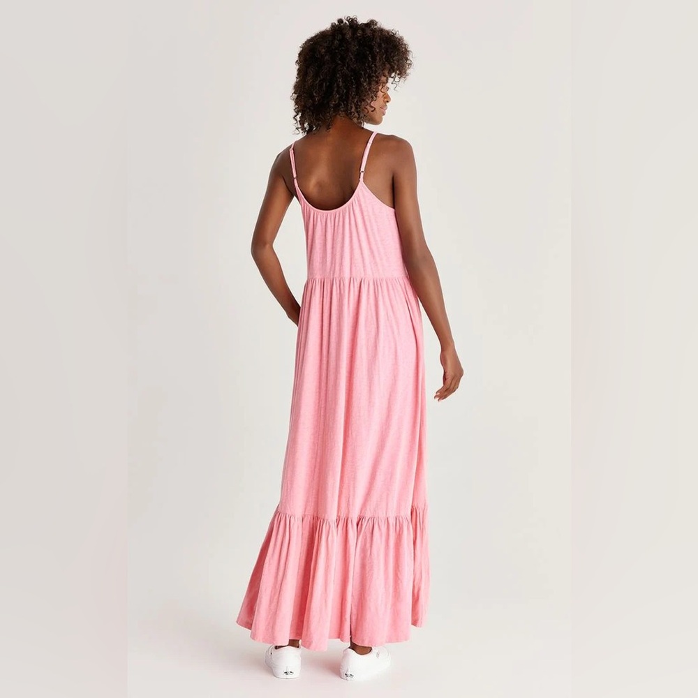 Z Supply Lido Slub Dress in Pink Flamingo